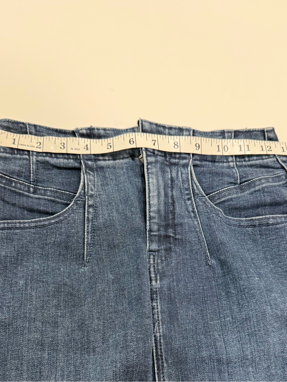Pilcro by Anthropologie High Rise Straight Denim Midi Skirt Dark Indigo Size 4 - Picture 7 of 12
